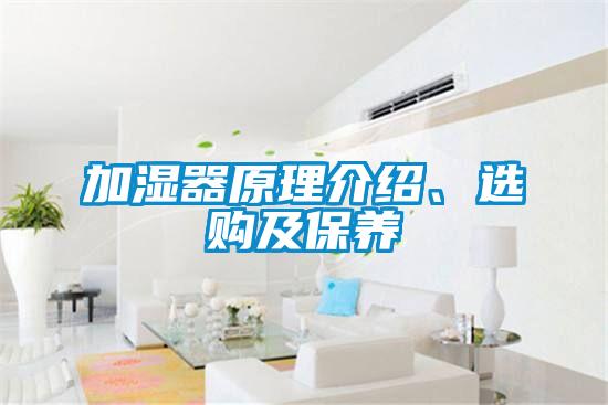 加濕器原理介紹、選購及保養(yǎng)