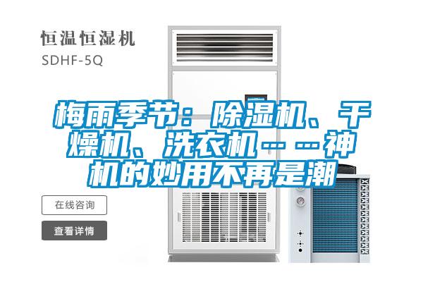 梅雨季節(jié)：除濕機(jī)、干燥機(jī)、洗衣機(jī)……神機(jī)的妙用不再是潮