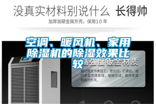 空調(diào)、暖風(fēng)機(jī)、家用除濕機(jī)的除濕效果比較