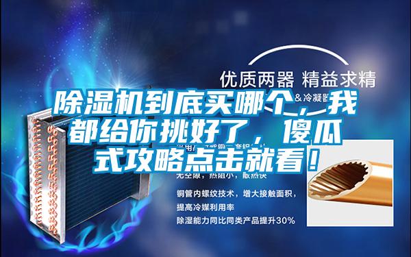 除濕機到底買哪個，我都給你挑好了，傻瓜式攻略點擊就看！