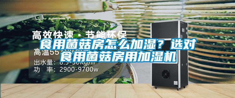 食用菌菇房怎么加濕？選對食用菌菇房用加濕機(jī)