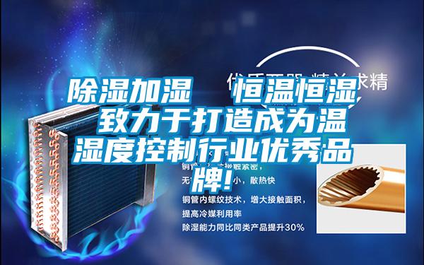 除濕加濕 恒溫恒濕 致力于打造成為溫濕度控制行業(yè)優(yōu)秀品牌!