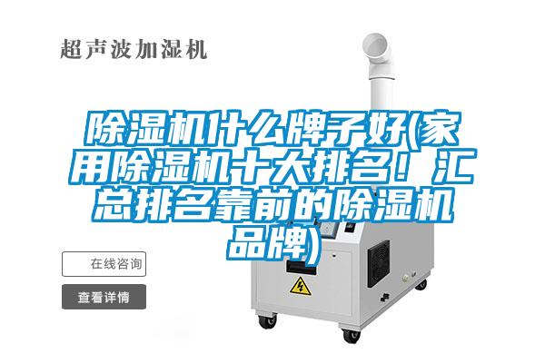 除濕機什么牌子好(家用除濕機十大排名！匯總排名靠前的除濕機品牌)