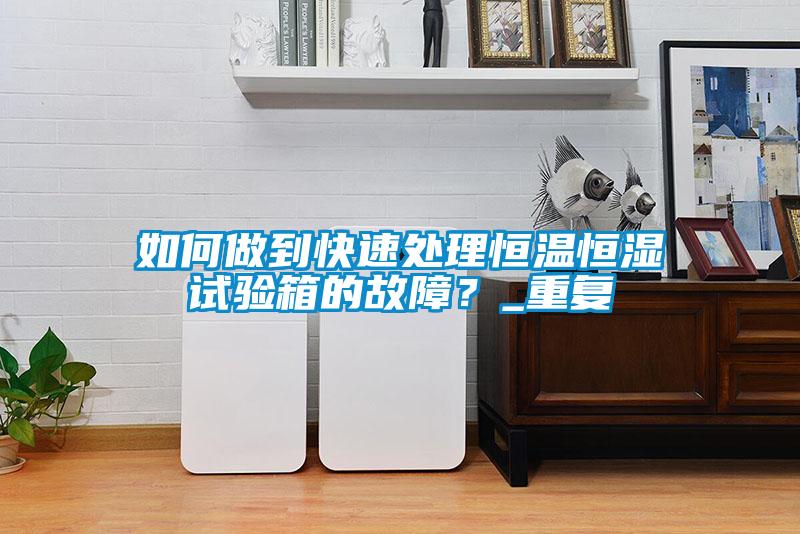 如何做到快速處理恒溫恒濕試驗(yàn)箱的故障？_重復(fù)