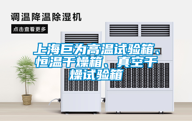 上海巨為高溫試驗箱、恒溫干燥箱、真空干燥試驗箱