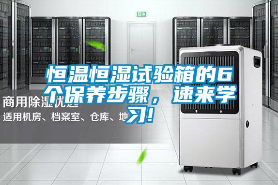 恒溫恒濕試驗(yàn)箱的6個(gè)保養(yǎng)步驟，速來(lái)學(xué)習(xí)!