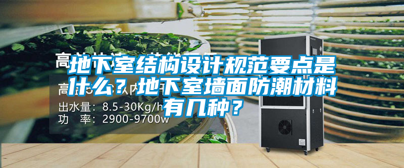 地下室結(jié)構(gòu)設(shè)計(jì)規(guī)范要點(diǎn)是什么？地下室墻面防潮材料有幾種？